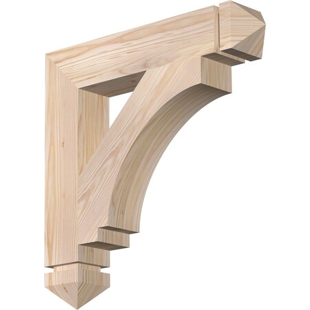 Ekena Millwork Imperial Arts & Crafts Smooth Bracket, Douglas Fir, 3 1/2"W x 20"D x 20"H BKT04X20X20IMP03SDF